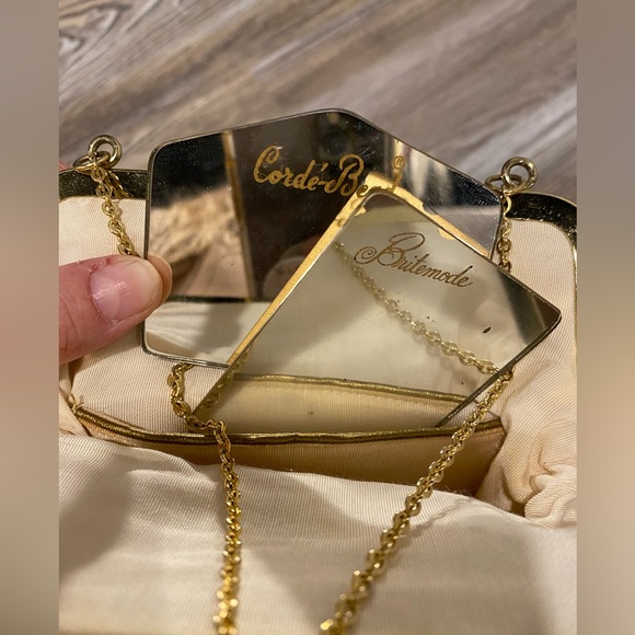 Vintage 1950’s Corde Bead Handbag and Mirror - Picture 3 of 3